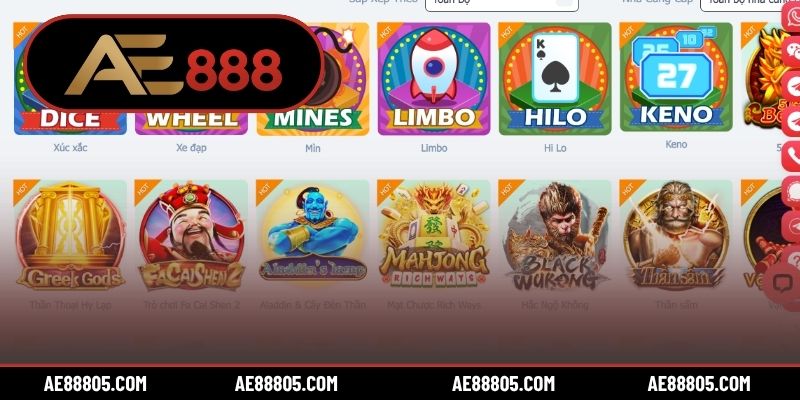 3 game nổ hũ AE888 phổ biến được ưa chuộng bởi hội viên